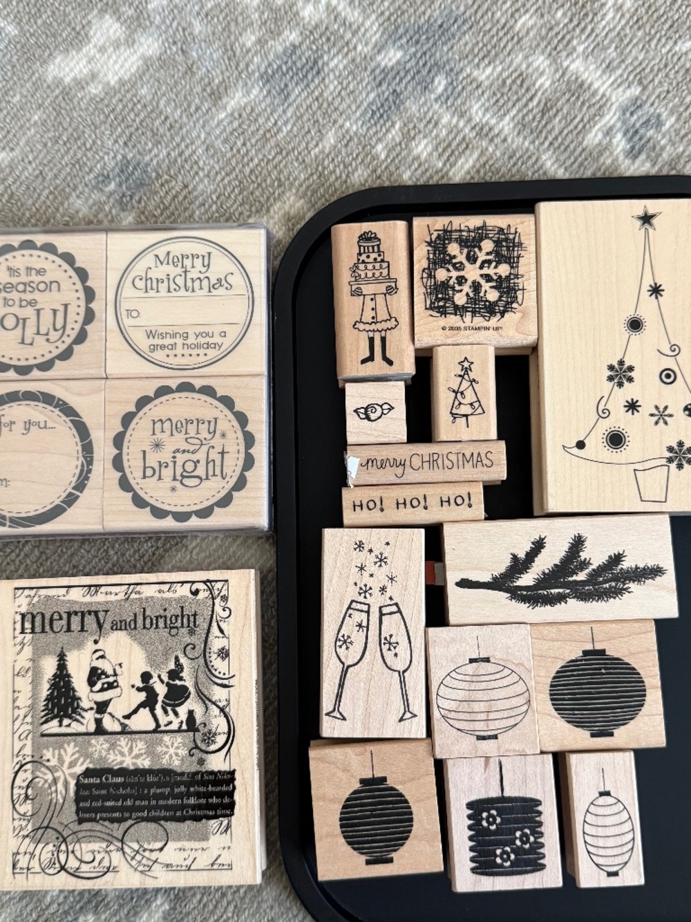 Christmas Rubber Stamps - Lot of 19 Holiday Stamps